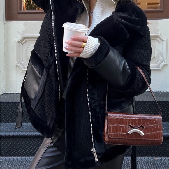 Maniere De Voir Limited Edition Knit and Plush Jacket and belt - size S/M NEW. - Picture 5 of 6